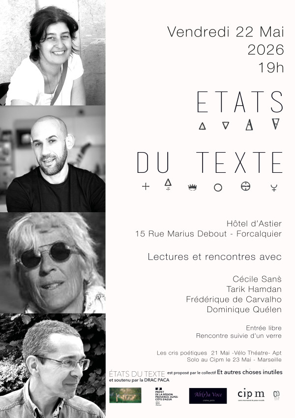 ÉTATS DU TEXTE, à Forcalquier